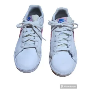Nike Girls Athletic Shoes (GS) White PINK Sneaker Blue Size 6Y