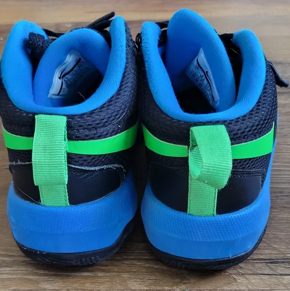 Nike Kids Black and Blue Athletic Shoes