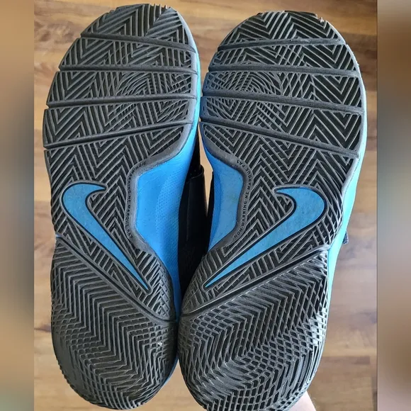 Nike Kids Black and Blue Athletic Shoes
