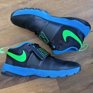 Nike Kids Black and Blue Athletic Shoes