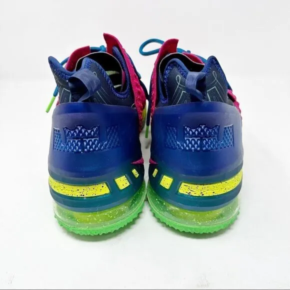 Nike Lebron 18 Los Angeles By Night 2020 Pink Basketball Athletic Shoes Size 18