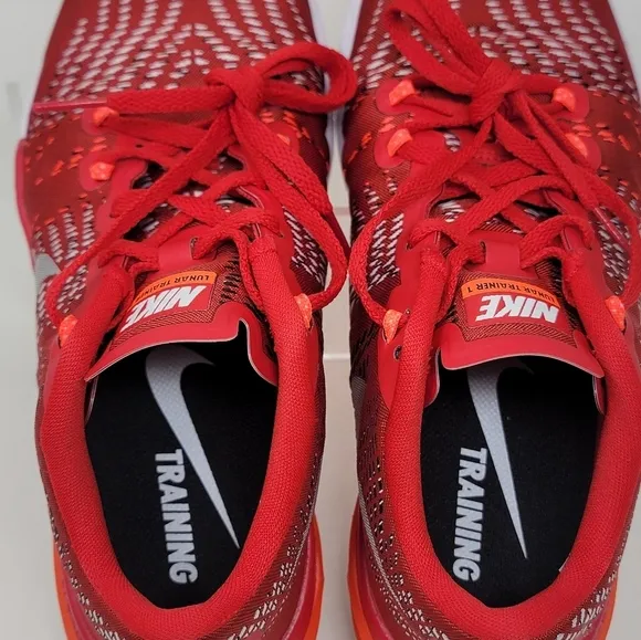 NIKE Lunar Trainer 1 Caldra Athletic Shoes Men's Size 6.5 Red/White 803879-616