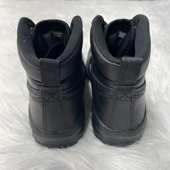 Nike Manoa Leather Mid GS Casual Boots Black BQ5372-001 NEW Multi Sz