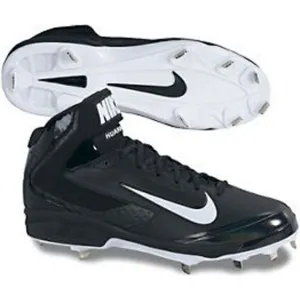 Nike Men's Huarache Pro Mid Metal‎ Cleat 599235 001 Size 13 Athletic Shoes Black
