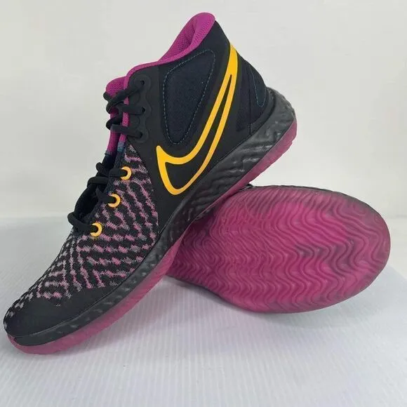 Nike Men's KD Trey 5 VIII Black Gold Purple Mid Shoes US 9.5 Athletic Sneakers