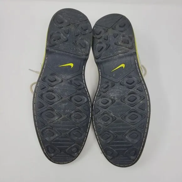 NIKE Mens Lunar Clayton Size 11.5 Gray Leather Spikeless Golf Shoes