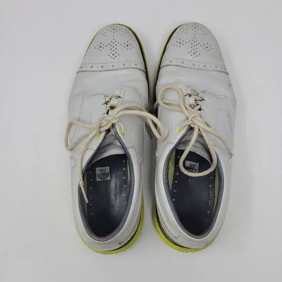 NIKE Mens Lunar Clayton Size 11.5 Gray Leather Spikeless Golf Shoes