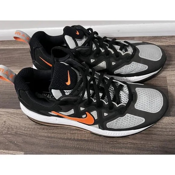 Nike Mens Size 8 Air Max Genome Orange Gray Fog Black Sneakers Shoes Comfort