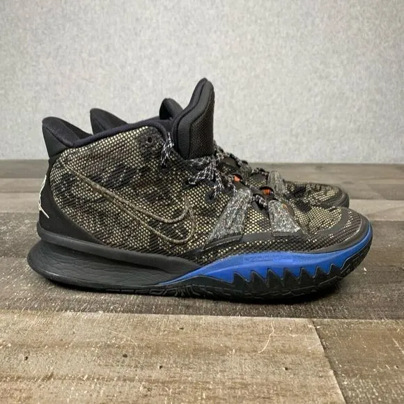 Nike Men’s Size 8.5 Kyrie 7 Grind Basketball Shoes Black Blue Athletic Sneakers