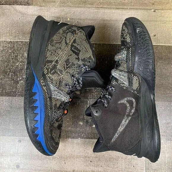 Nike Men’s Size 8.5 Kyrie 7 Grind Basketball Shoes Black Blue Athletic Sneakers