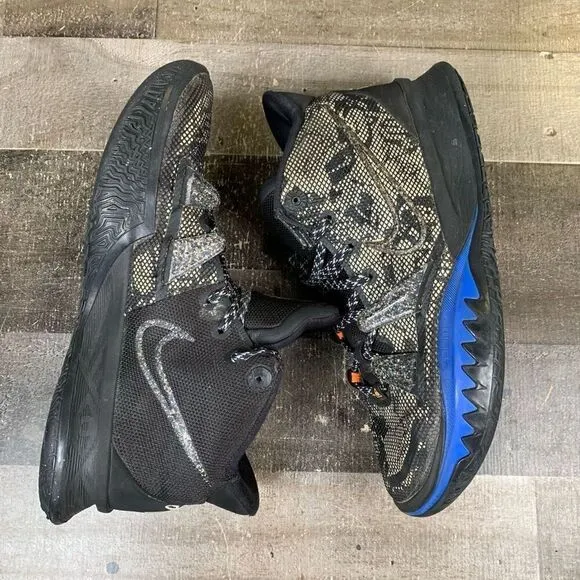 Nike Men’s Size 8.5 Kyrie 7 Grind Basketball Shoes Black Blue Athletic Sneakers