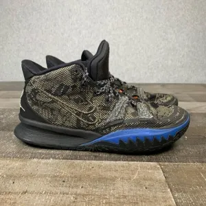 Nike Men’s Size 8.5 Kyrie 7 Grind Basketball Shoes Black Blue Athletic Sneakers
