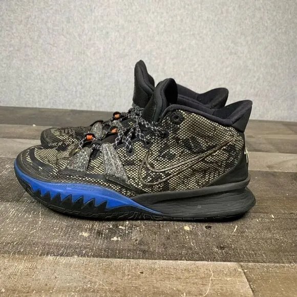 Nike Men’s Size 8.5 Kyrie 7 Grind Basketball Shoes Black Blue Athletic Sneakers