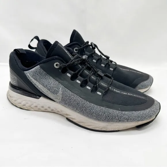 Nike Odyssey React Shield Black Cool Grey shoes athletic AA1634 002 Men Size 9.5