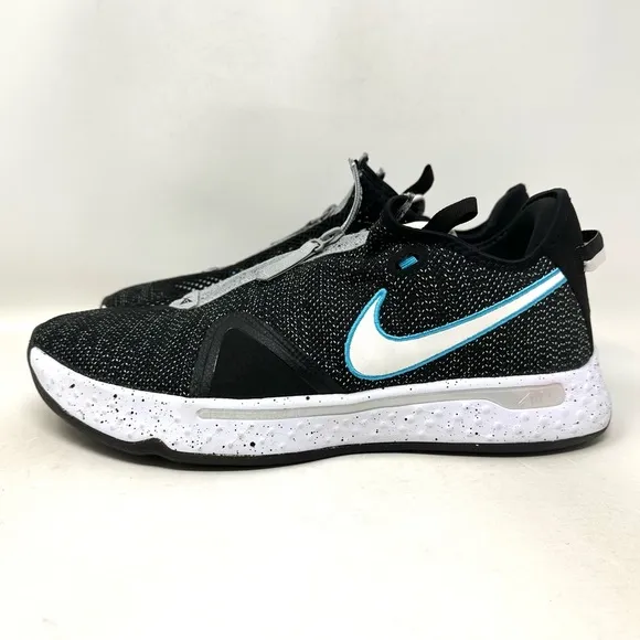 Nike PG 4 Athletic Sneaker Shoe Black Blue White Mens 14