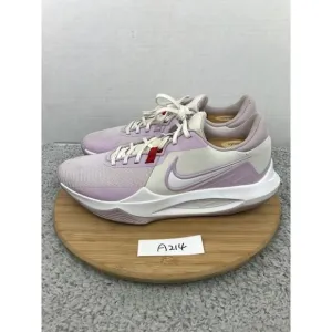 Nike Precision 6 White Doll Pink Athletic Basketball Shoes Mens 12 DD9535-100