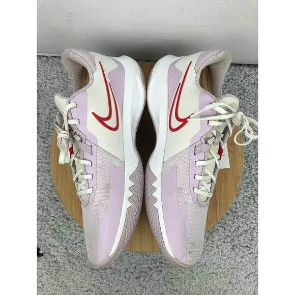 Nike Precision 6 White Doll Pink Athletic Basketball Shoes Mens 12 DD9535-100