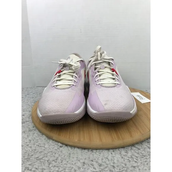 Nike Precision 6 White Doll Pink Athletic Basketball Shoes Mens 12 DD9535-100