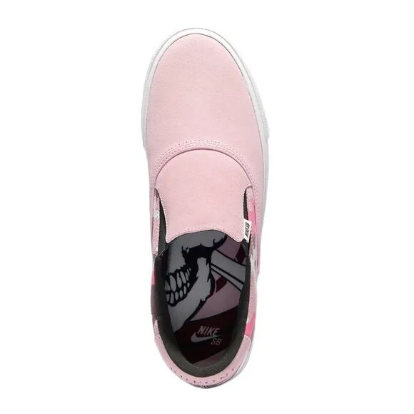 𝅺NIKE SB Womens Letica Bufoni Verona Pink Camo Slip On Skate Shoes