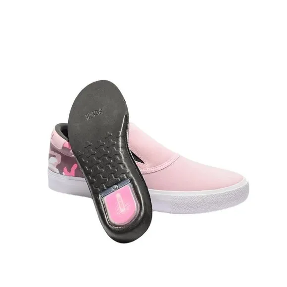 𝅺NIKE SB Womens Letica Bufoni Verona Pink Camo Slip On Skate Shoes