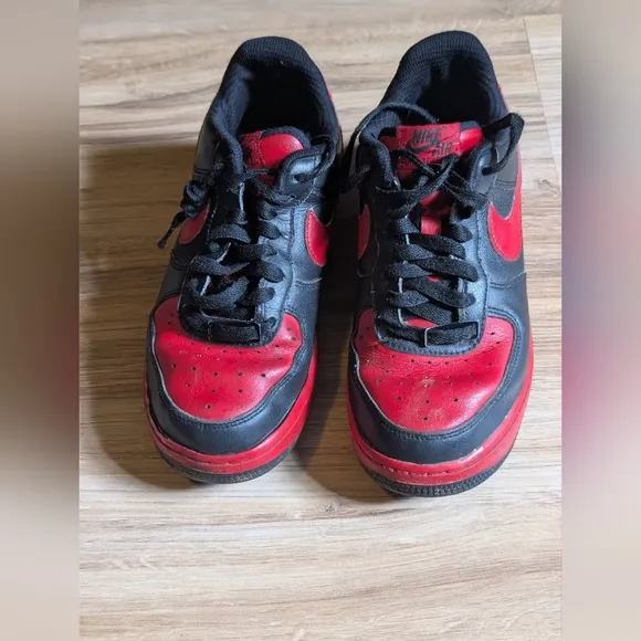 Nike Shoes Youth 6 Black Red Air Force 1 Low Anniversary Edition Nike Casual