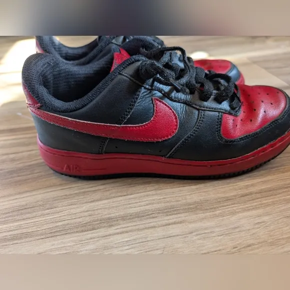 Nike Shoes Youth 6 Black Red Air Force 1 Low Anniversary Edition Nike Casual
