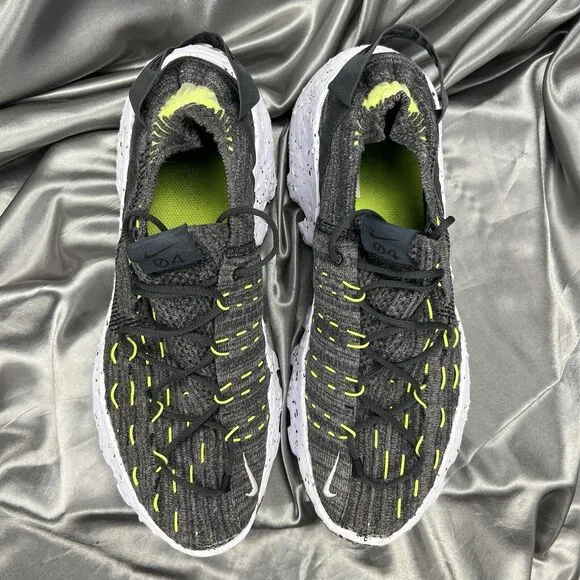 Nike Space Hippie 04 Sneakers Mens Sz 11 Black/Black Volt-White Shoes CZ6398-010