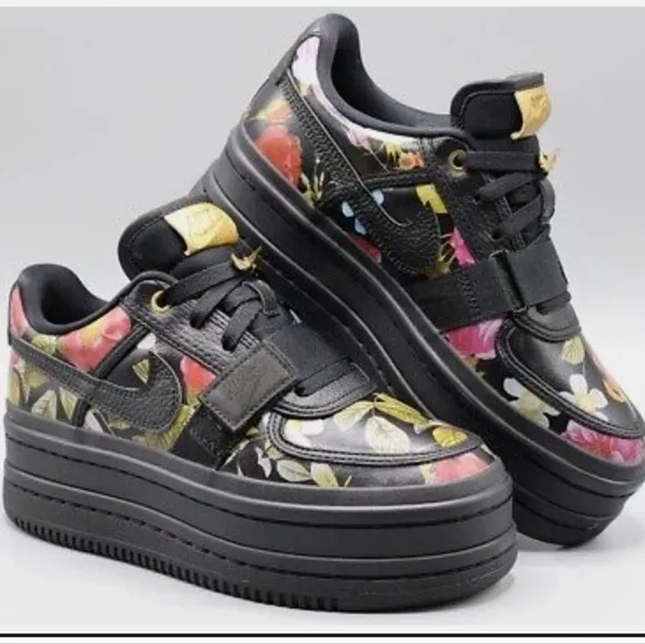 Nike Vandal 2K Floral Black Platform Shoes Size 12