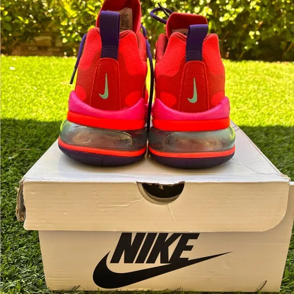 Nike Vibrant Red and Pink Shoes with Purple Details