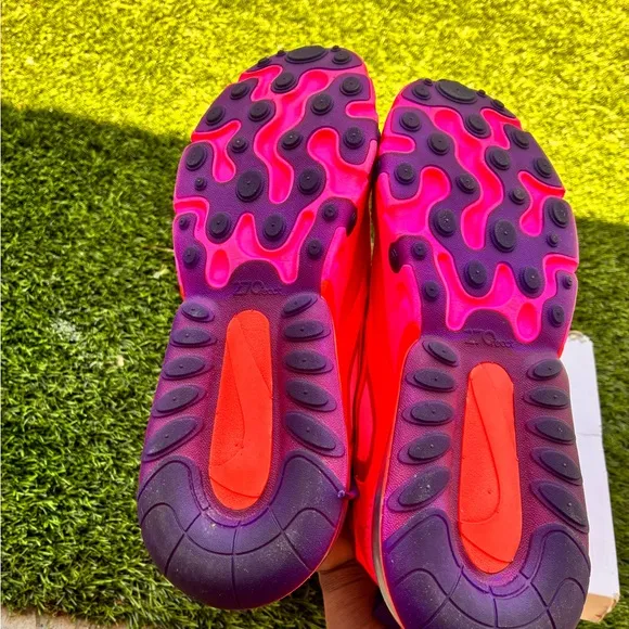 Nike Vibrant Red and Pink Shoes with Purple Details