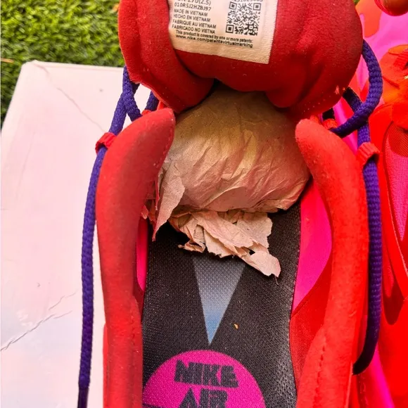 Nike Vibrant Red and Pink Shoes with Purple Details