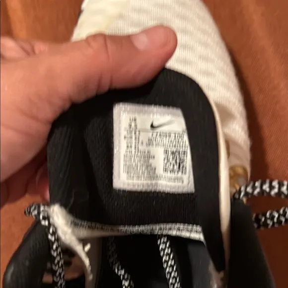 Nike White and Gold Athletic Shoes