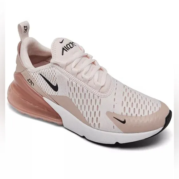Nike Women's Air Max 270 Casual Sneakers Light Pink, Pink Ox, Black Size 7 LNC