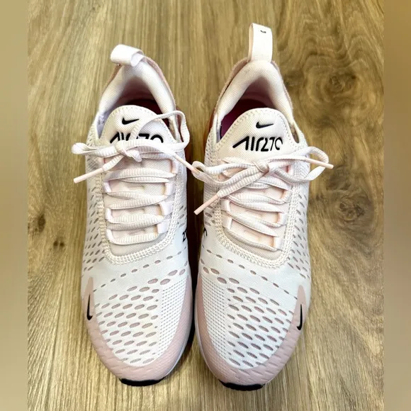 Nike Women's Air Max 270 Casual Sneakers Light Pink, Pink Ox, Black Size 7 LNC