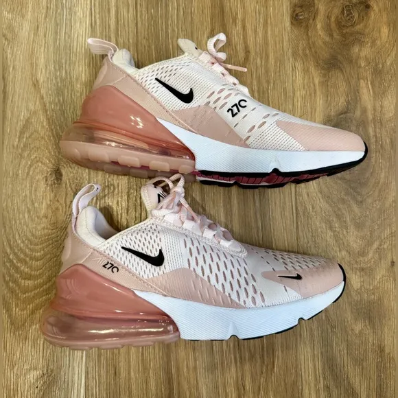 Nike Women's Air Max 270 Casual Sneakers Light Pink, Pink Ox, Black Size 7 LNC