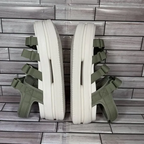 Nike Women's Green Icon Classic Platform Sandal DH0224-301 Shoe Size 10 NEW