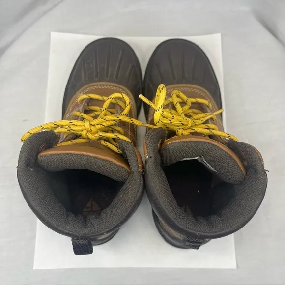 Nike Woodside ACG Hiking Boots Waterproof 415079-200 Brown Youth Boys Size 2​