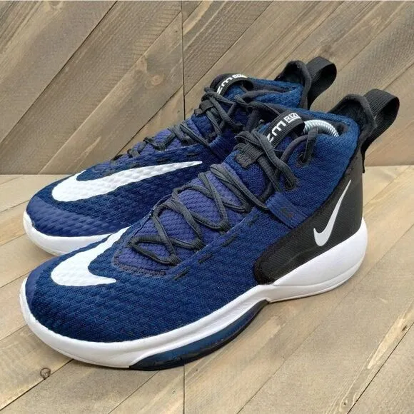 Nike Zoom Rize TB Basketball Sneakers‎ Mens Size 8 Blue White Athletic Shoes