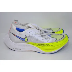 Nike ZoomX Vaporfly Next% 2 White Yellow Athletic Shoes Running Sneaker Men 11.5
