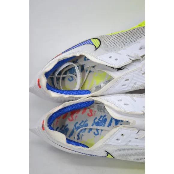 Nike ZoomX Vaporfly Next% 2 White Yellow Athletic Shoes Running Sneaker Men 11.5