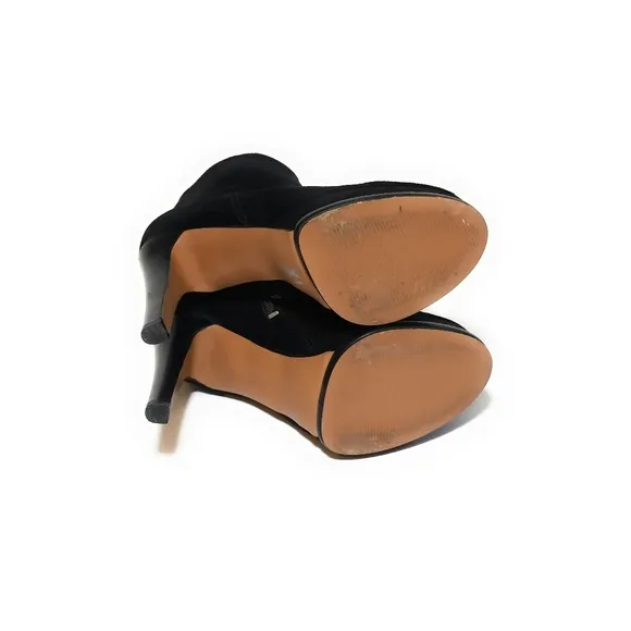 NINE WEST Black Suede High Heel Boots Booties 7.5