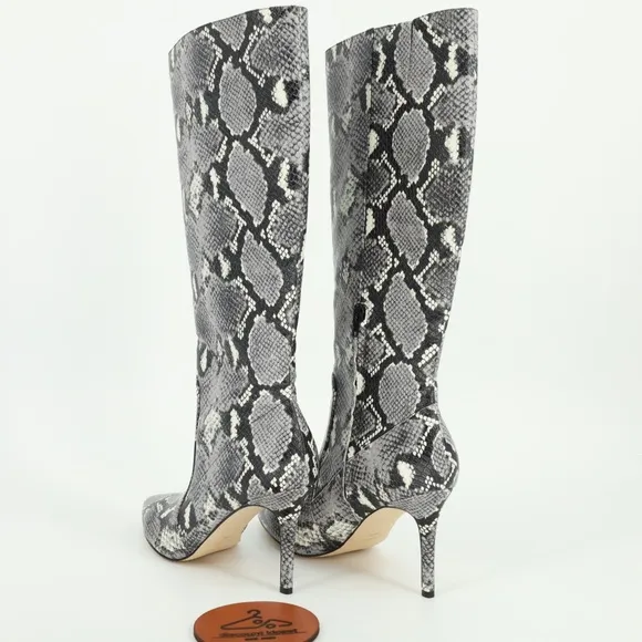 NINE WEST FIVERA TALL SNAKEPRINT BOOTS