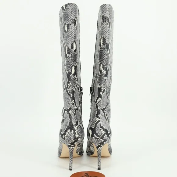 NINE WEST FIVERA TALL SNAKEPRINT BOOTS