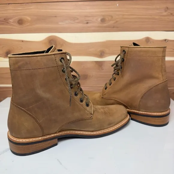 Nisolo Women's All-Weather Amalia Leather Boot color Tobacco size 9