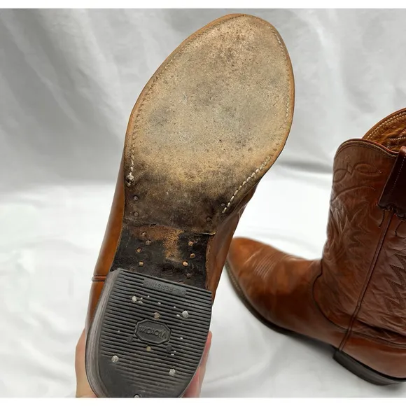 Nocona Cognac Western Boots Men's Size 10 Conditioned