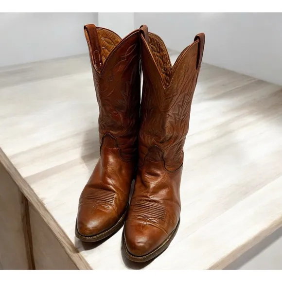 Nocona Cognac Western Boots Men's Size 10 Conditioned