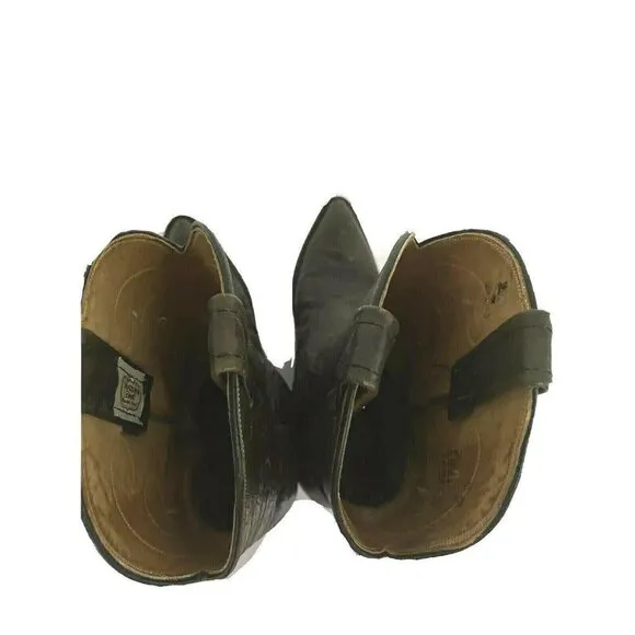 Nocona Mens Brown Leather Cowboy Western Country Work Boots US 9.5B Pull On