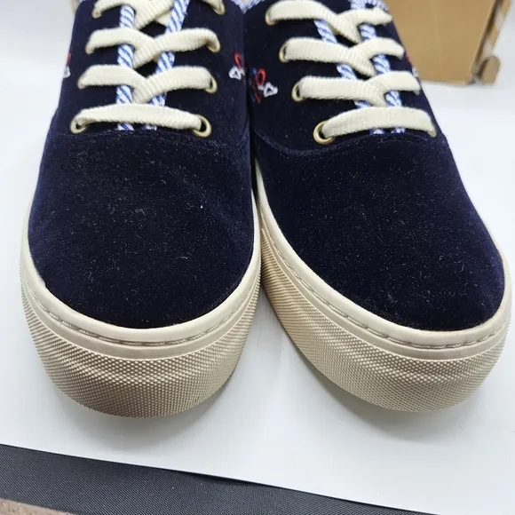 NWB Soludos Paris platform embroidered velvet feeling size 10