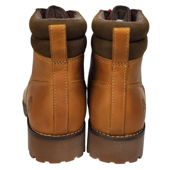 NWB Timberland Ellendale mid leather lace up hiker boots wheat full grain brown