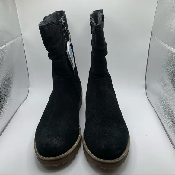 NWOB Eric Michael Texas Women's Black Suede Ankle Boots Size 10-10.5 EU 41 1072